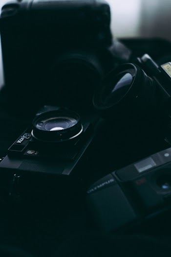 Close-up of Black Camera