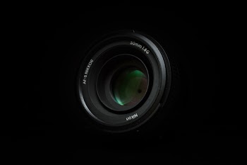 Close-up of Black Nikon Camera Lens