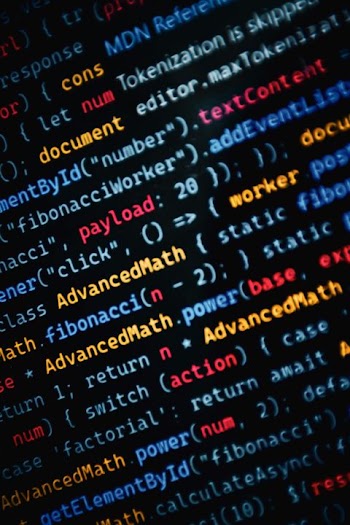 Close-up of Colorful Code on Digital Screen