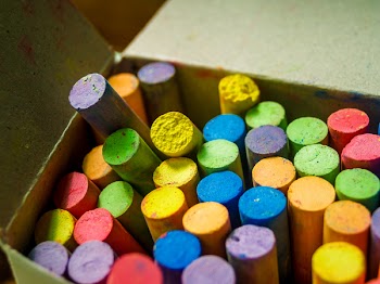Close-up of Crayons Inside Box