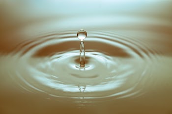 Close-up of Drop Splashing Water
