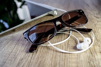 Close-up of Eyeglasses on Table