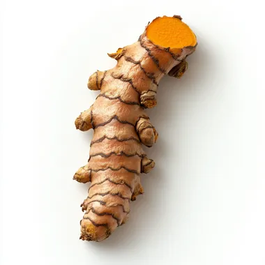 Close-Up of Fresh Ginger Root Isolated on White Surface in Bright Light Close-Up of Fresh Ginger Root Isolated on White Surface in Bright Light