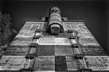 Close-up of Historic Building at Night