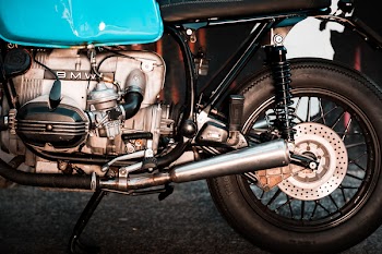 Close-Up of Motorcycle Engine