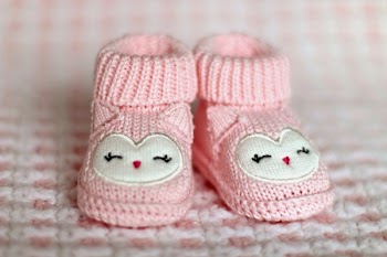 Close-up of Pink Baby Booties