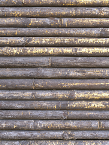 Close-Up of Weathered Bamboo Wall Texture