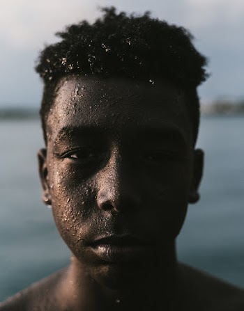Close-Up Photo Of A Young Man With Wet Face
