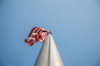 Close-up Photo Of American Flag