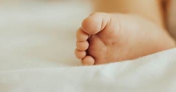 close-up photo of baby's foot