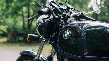 Close-Up Photo of BMW Motorcycle