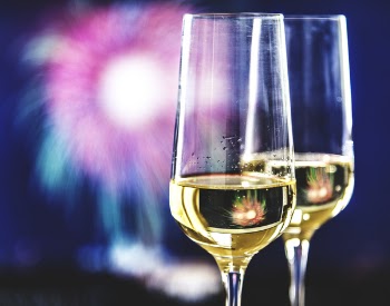 Close-Up Photo of Champagne Glasses