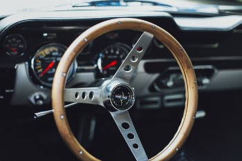 Close-up Photo of Classic Ford Mustang Interior
