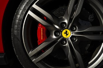 Close-Up Photo of Ferrari Rim