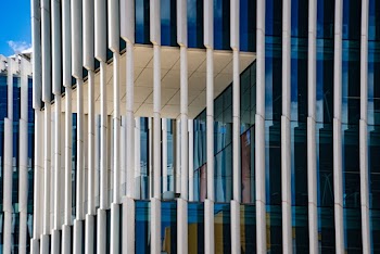 Close-up photo of Glass and Concrete Building