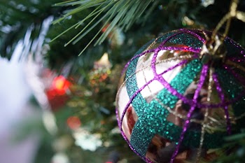 Close Up Photo of Gray and Multicolored Bauble
