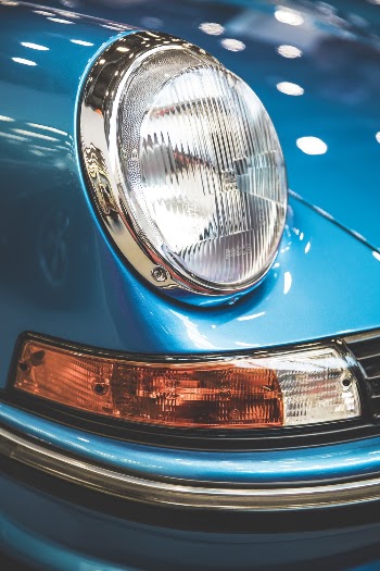 Close-Up Photo of Headlight