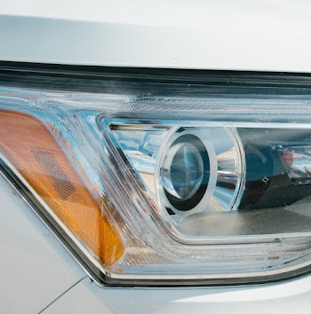 Close-Up Photo of Headlight