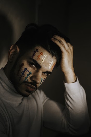 Close-Up Photo of Man Wearing White Sweater