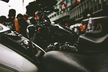 Close-Up Photo of Motorcycle