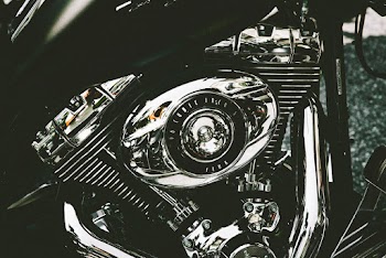 Close-Up Photo of Motorcycle Engine