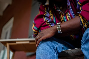 Close-Up Photo of Person Wearing Silver Wristwatch