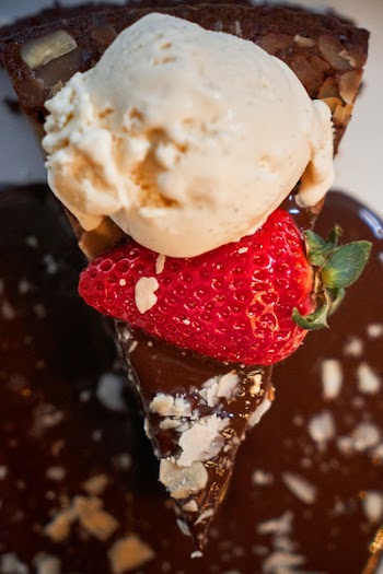 Close-up Photo of Slice of Chocolate With Ice Cream on Top