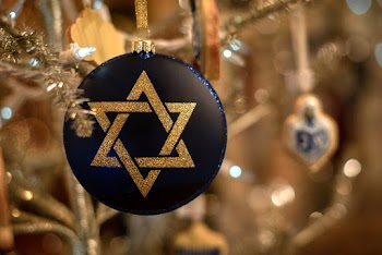 Close-Up Photo of Star of David Ornament
