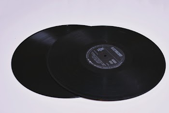 Close-up Photo of Two Black Lp Vinyl Discs