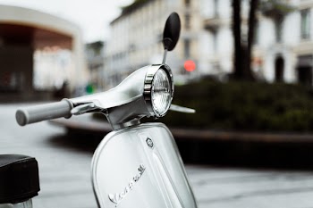 Close-Up Photo of Vespa Motorcycle