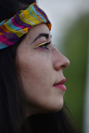Close-up Photo of Woman Wearing Headband