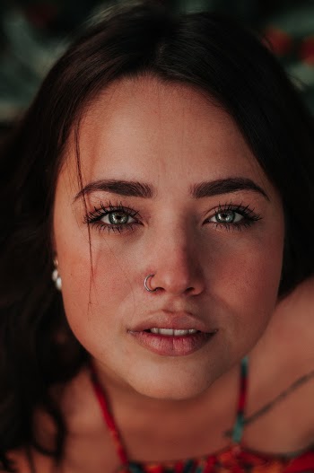 Close-Up Photo of Woman With Nose Ring