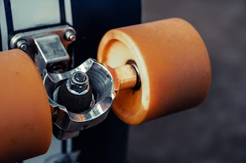 Close-up Photography of a Skateboard Wheels