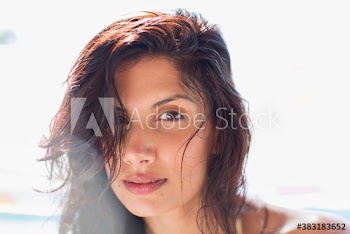 Close up portrait beautiful young woman
