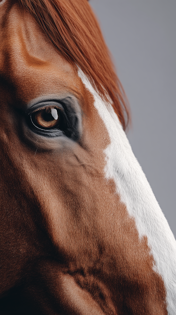 Close-Up Portrait of a Horse