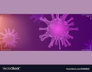 close up view virus cells research hud screen