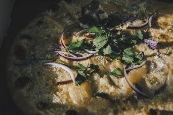 Close Up White Pizza