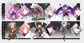 CLOSED AUCTION Halloween Batch, anime character collage transparent background PNG clipart