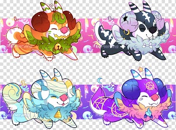CLOSED Babi-Babi Puff Halloween Adoptables transparent background PNG clipart