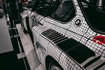 Closed Black and White Vehicle