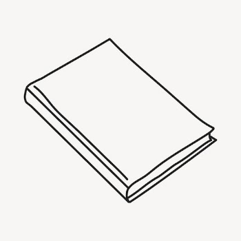 Closed book clipart, education line | Free Vector Illustration - rawpixel