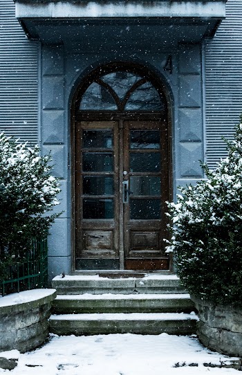 Closed Brown Wooden Door