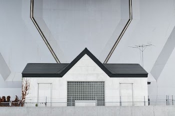 closed door of white and black house