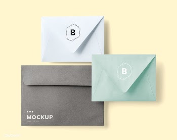 Closed envelope mockups with invitation cards | Free stock psd mockup - 532018