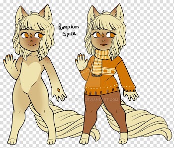 [CLOSED] Pumpkin Spice Sia Adopt transparent background PNG clipart