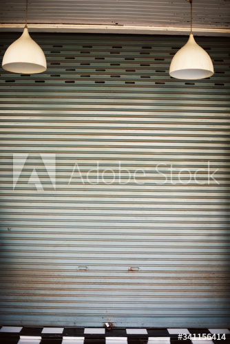 Closed shop during coronavirus pandemic