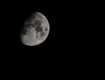 closeup moon photography