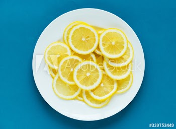 Closeup of lemon textured background