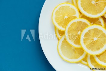 Closeup of lemon textured background