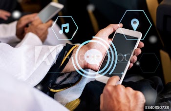 Closeup of people using their phones
